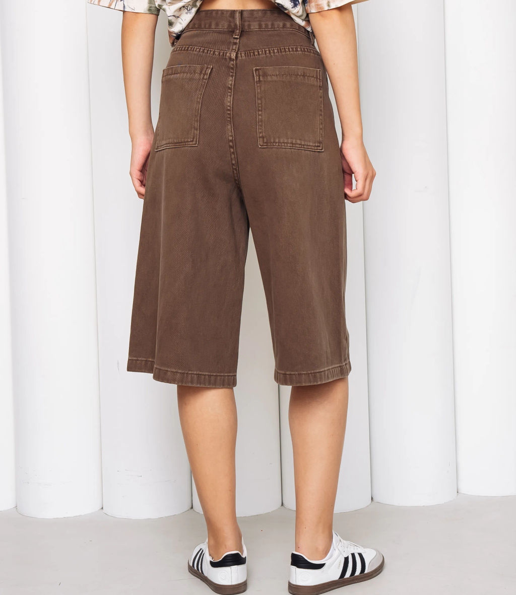 Джинсовые шорты #КТ3256, коричневый - Dommod фото 4