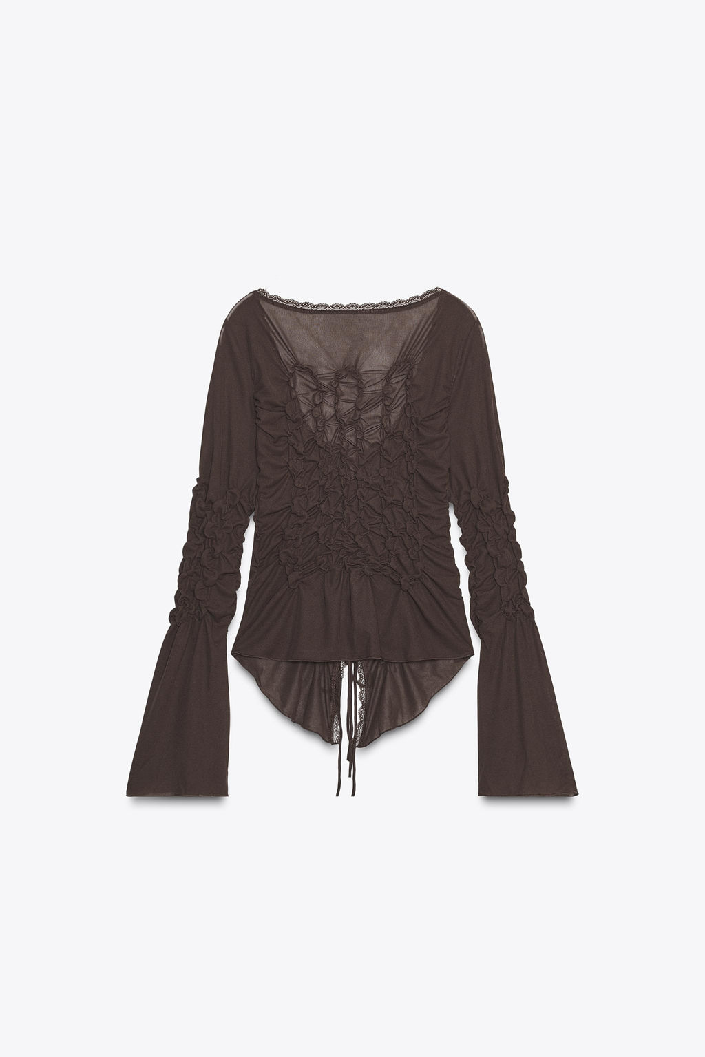 GATHERED TIE TOP - Zara фото 8