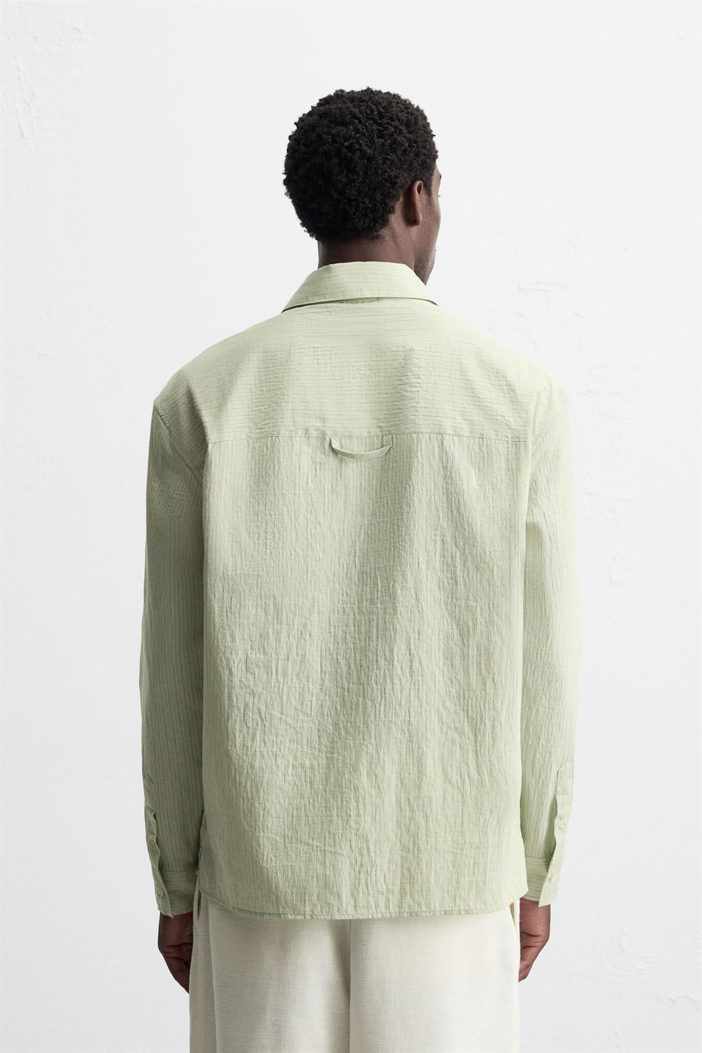 TEXTURED STRIPE SHIRT - Zara фото 3