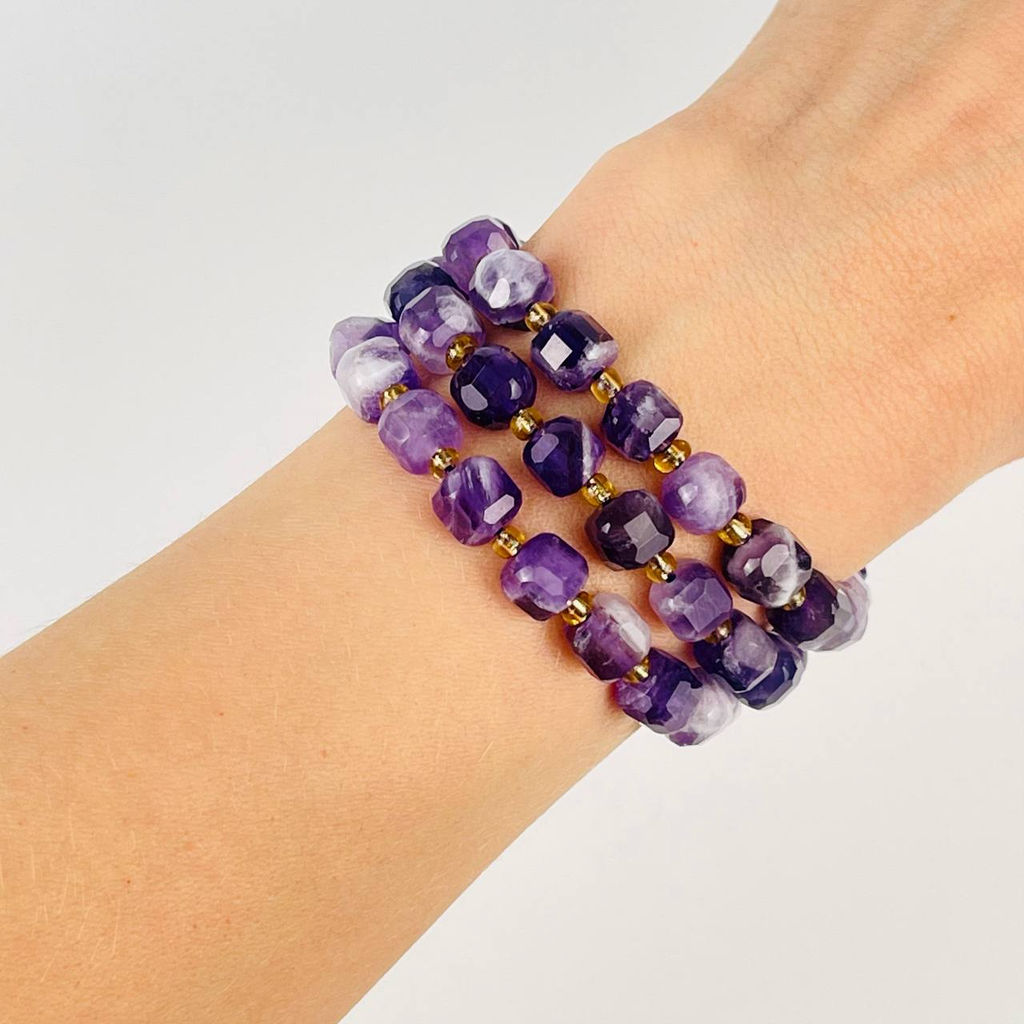 Бусины для украшений из Аметиста (40 бусин) 37 см