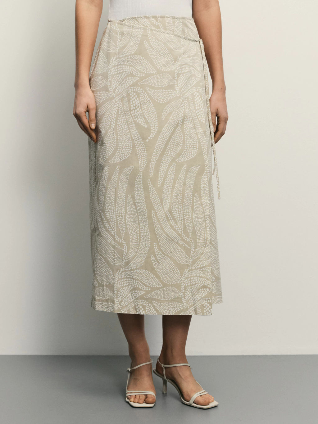 Юбка из хлопка на запах / Zarina  фото 3