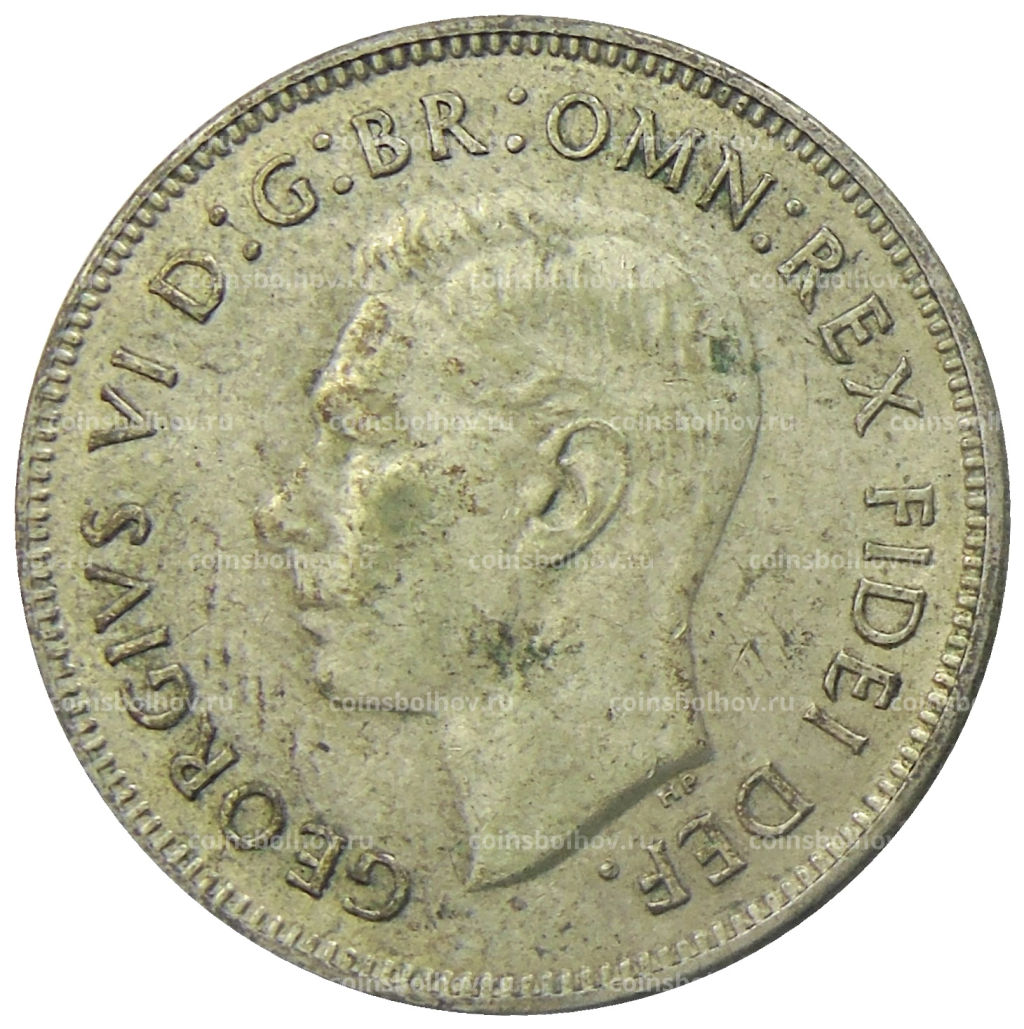 1 флорин (2 шиллинга) 1951 года Австралия  50 лет Федерации