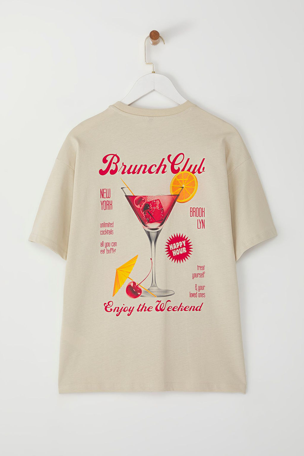 TRENDYOLMILLA Tas On ve Arka Bask?l? Oversize/Genis Kal?p Orme T-Shirt TWOSS25TS00123 фото 6