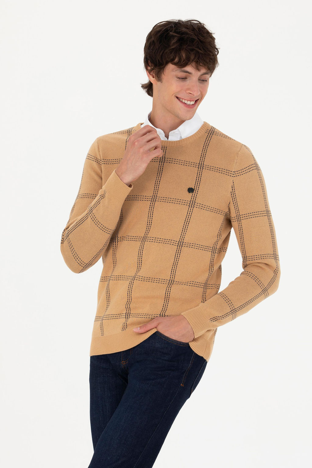 U. S. Polo Assn Мужской песочный свитер - U.s. polo assn фото 15