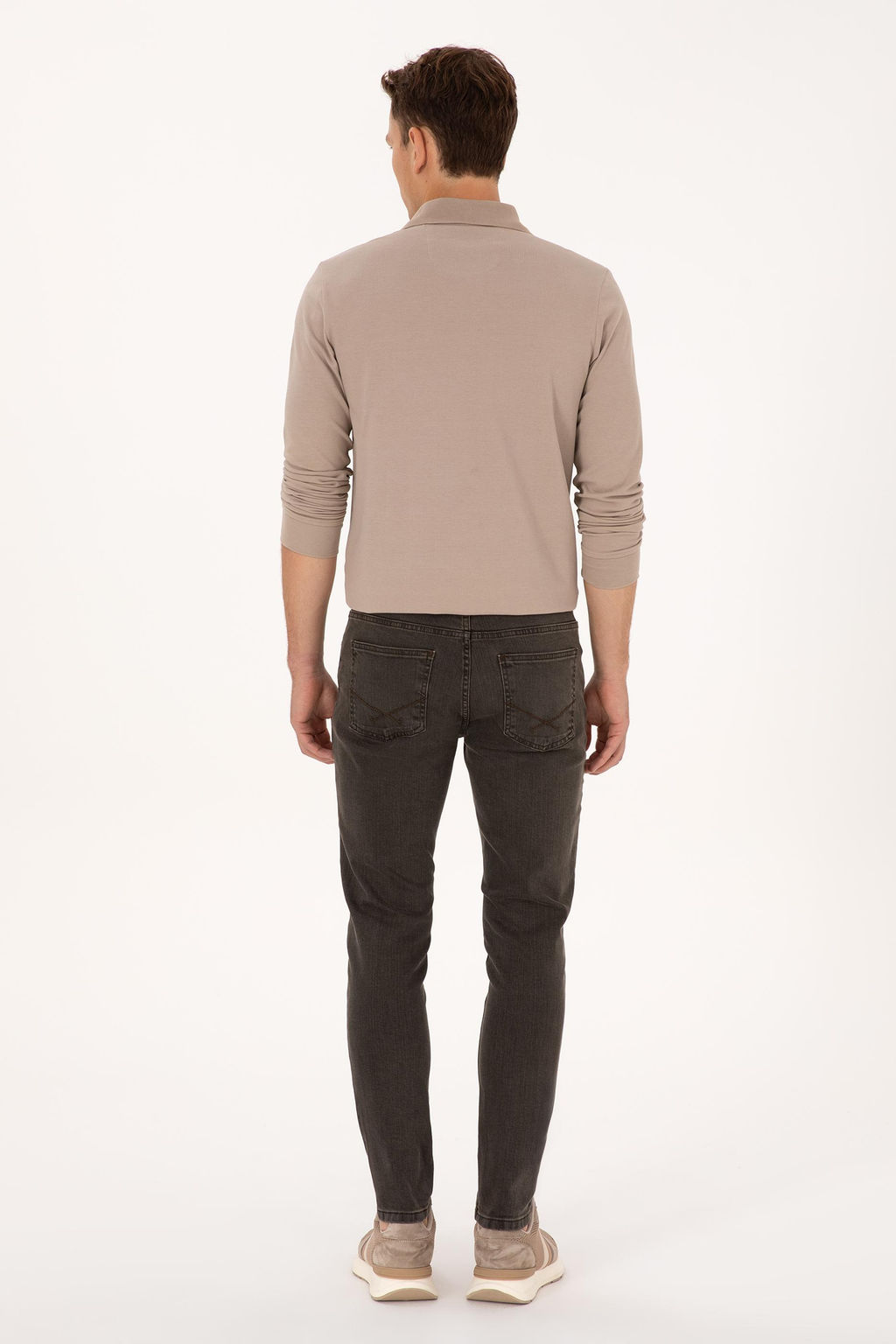 Erkek Kahverengi Slim Fit Jean Pantolon