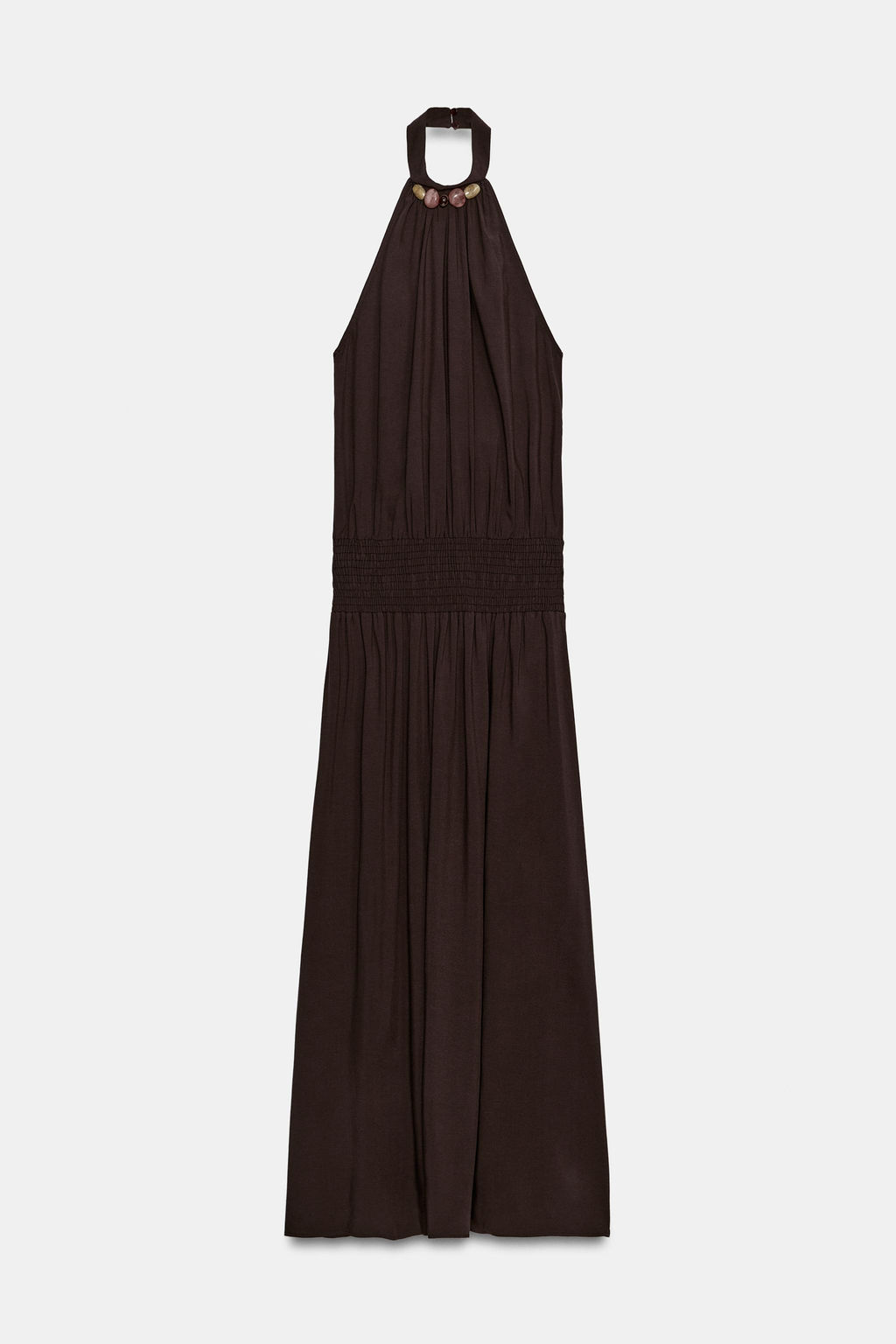 VESTIDO HALTER ABALORIOS / Marr?n - Zara фото 11