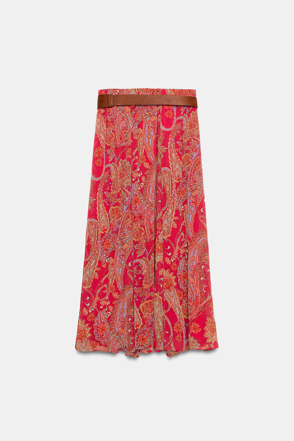 FALDA ESTAMPADA CINTUR?N / Multicolor - Zara фото 7