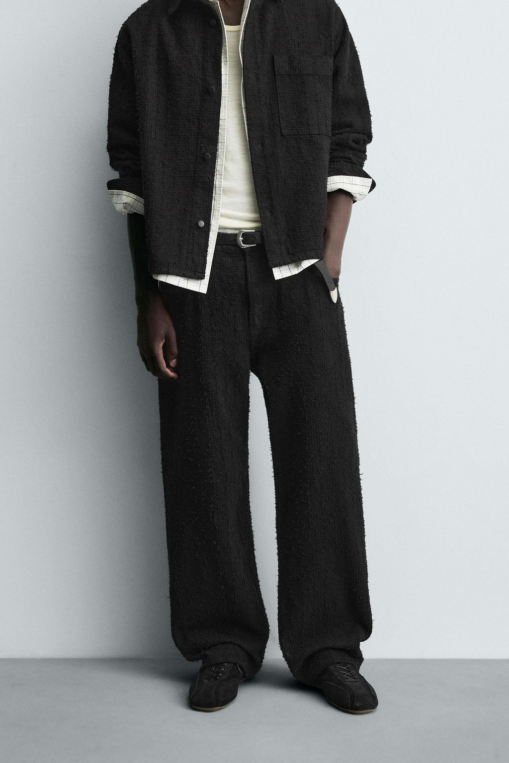 RELAXED FIT JEANS TEXTURE - Zara фото 2