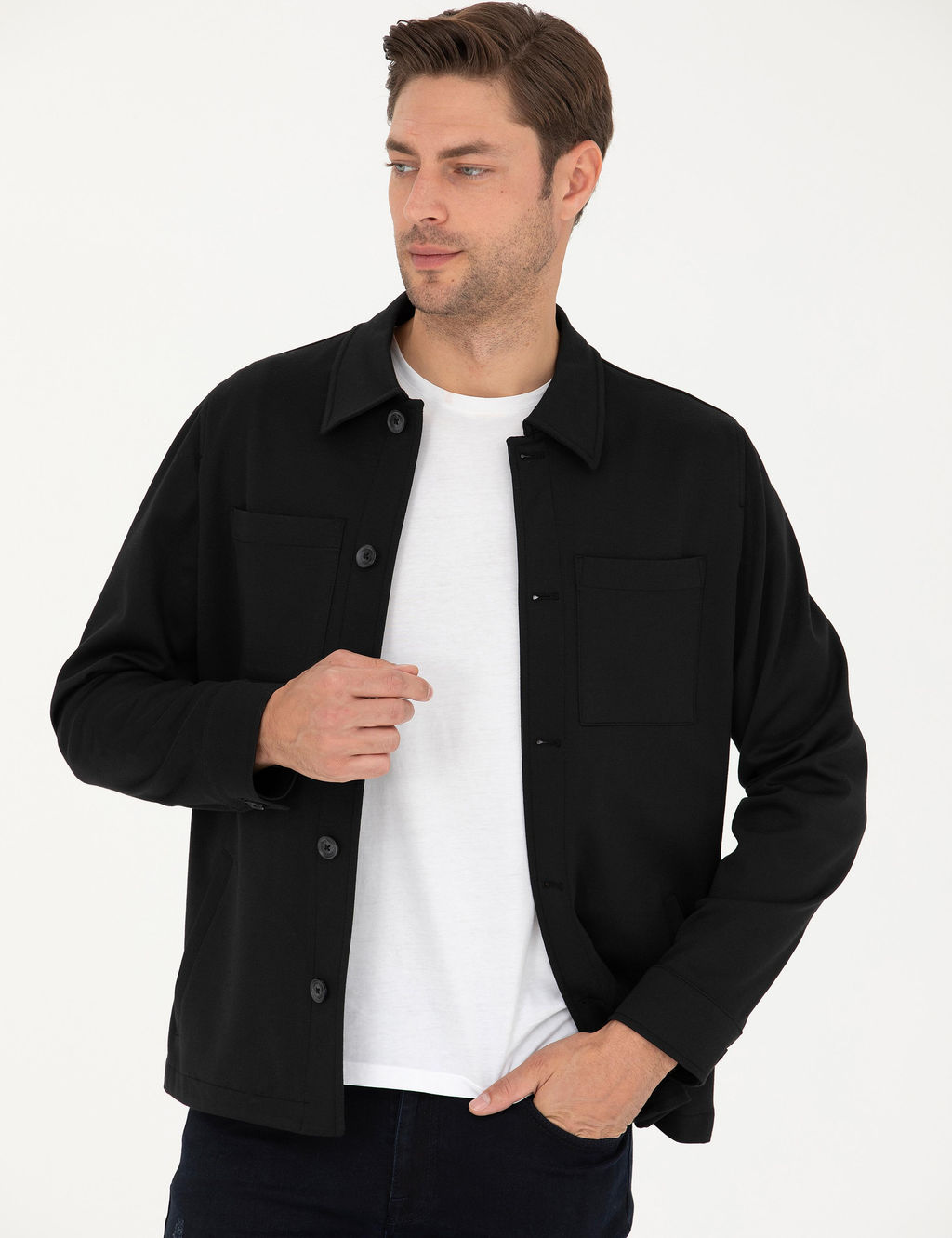 Siyah Regular Fit G_mlek Ceket - Pierre cardin фото 3