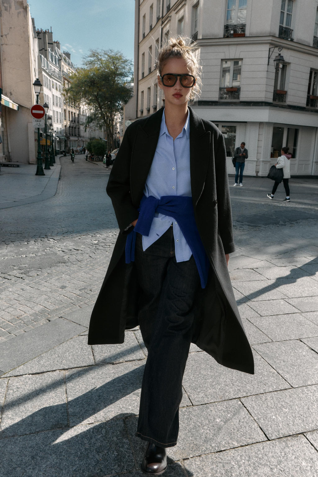 LONG WOOL COAT WITH BELT