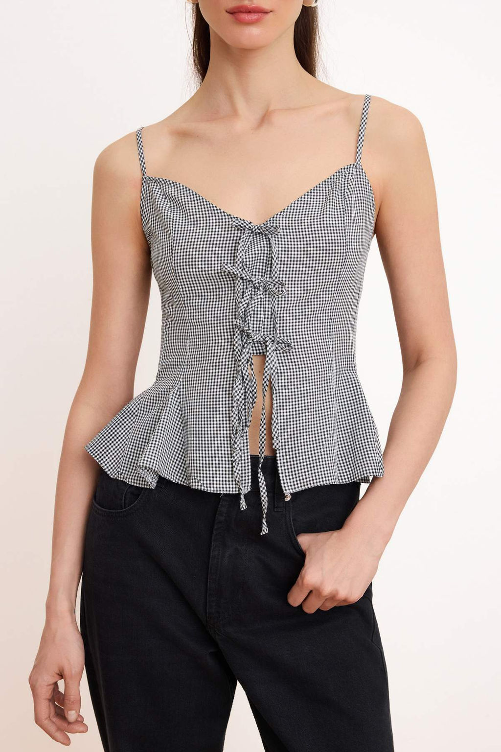 Siyah Godeli Onu Baglama Detayl? Dokuma Bluz TWOSS26BZ00534 - Trendyolmilla фото 3