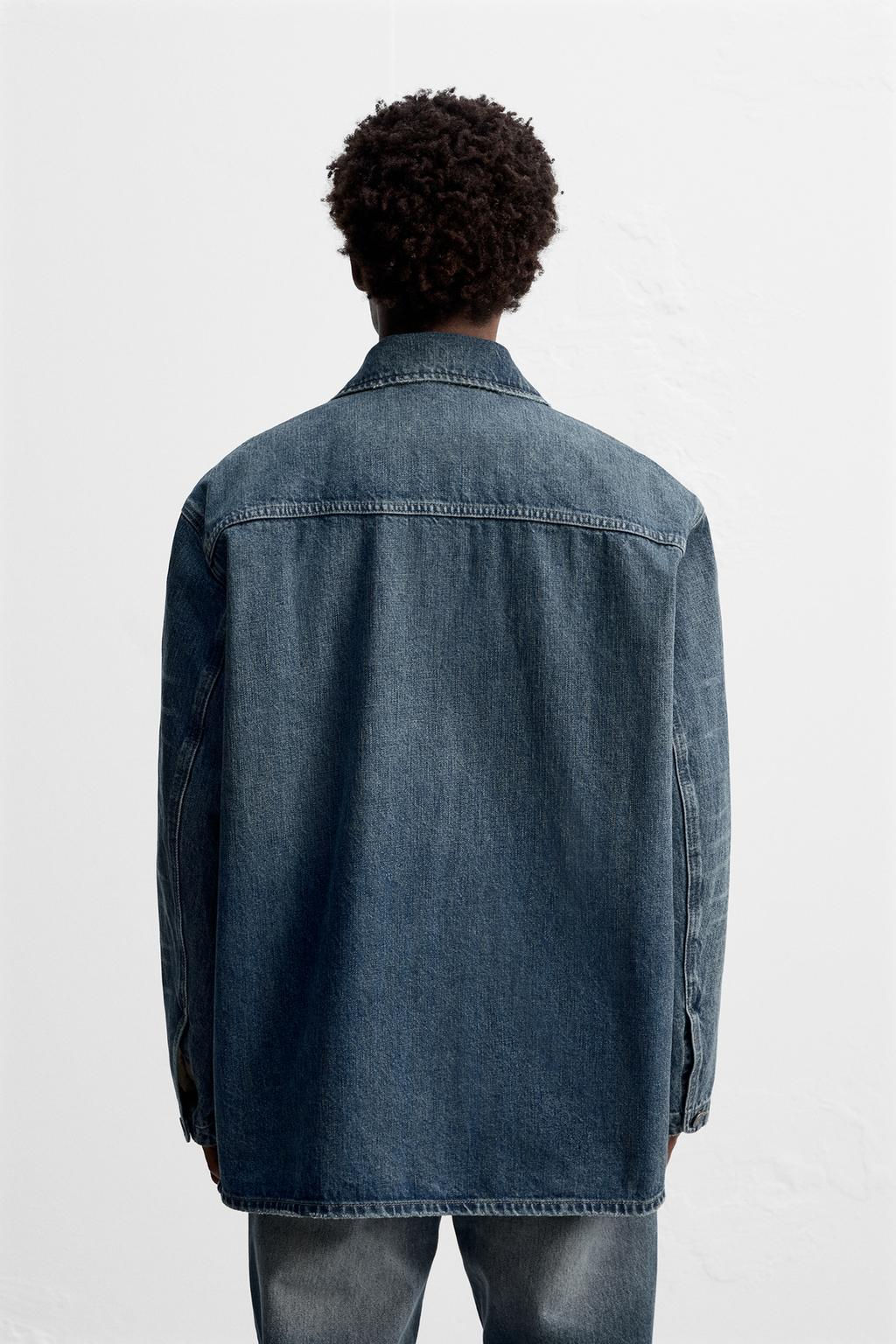 WASHED DENIM OVERSHIRT - Zara фото 3