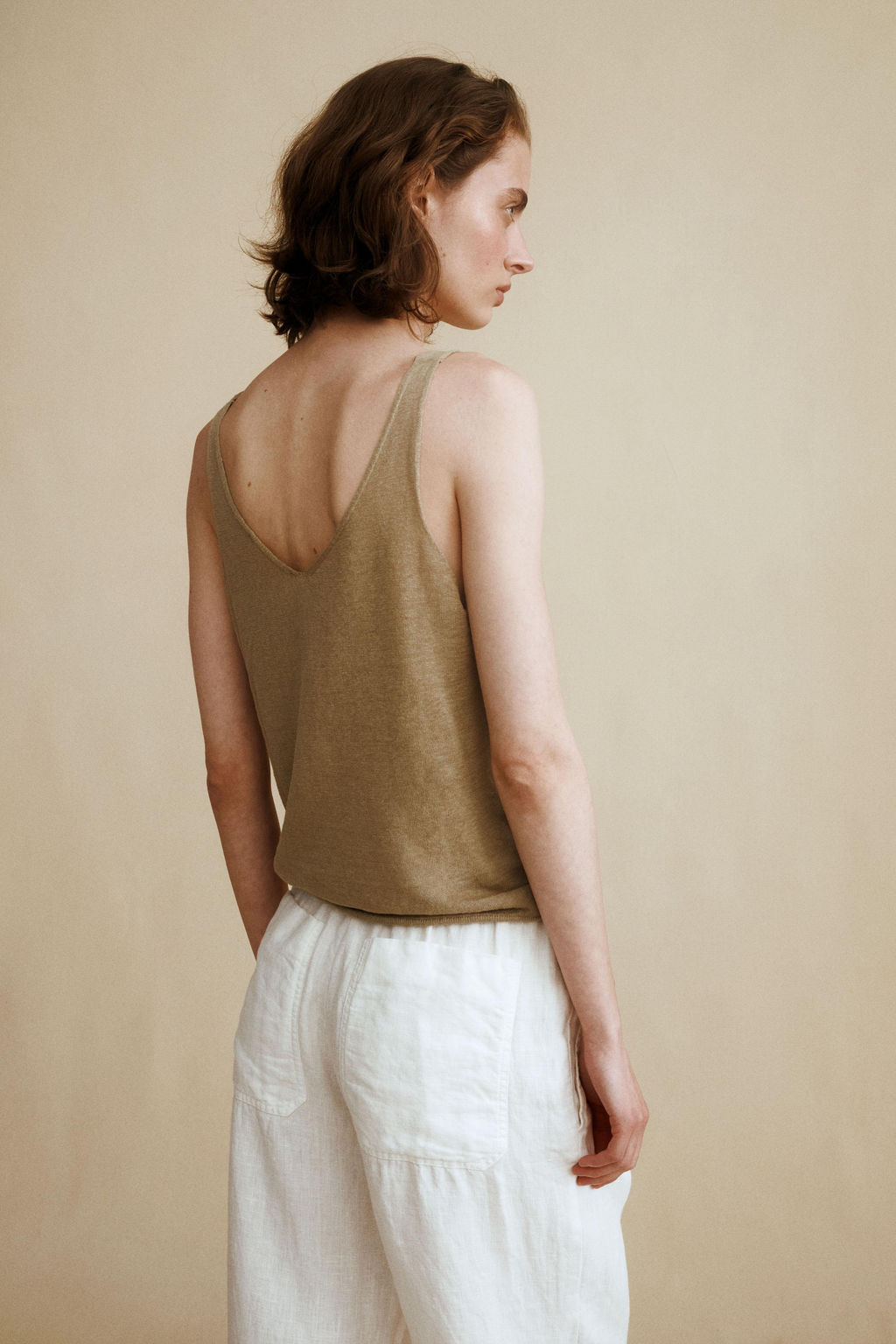 TOP PUNTO TIRANTES CREATED BY CARAMEL LONDON X ZARA / Khaki