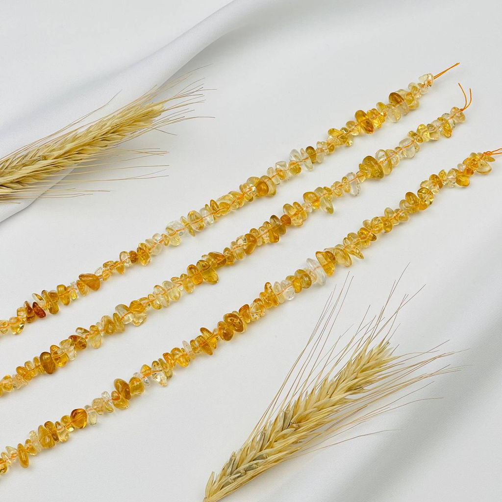 Бусины для украшений из Цитрина крошка