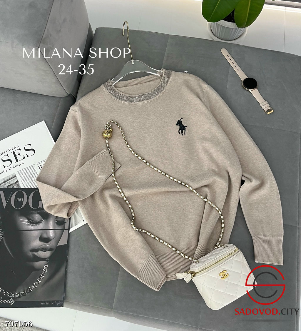 Элегантная кофта с вышивкой и стразами - Bruno фото 3