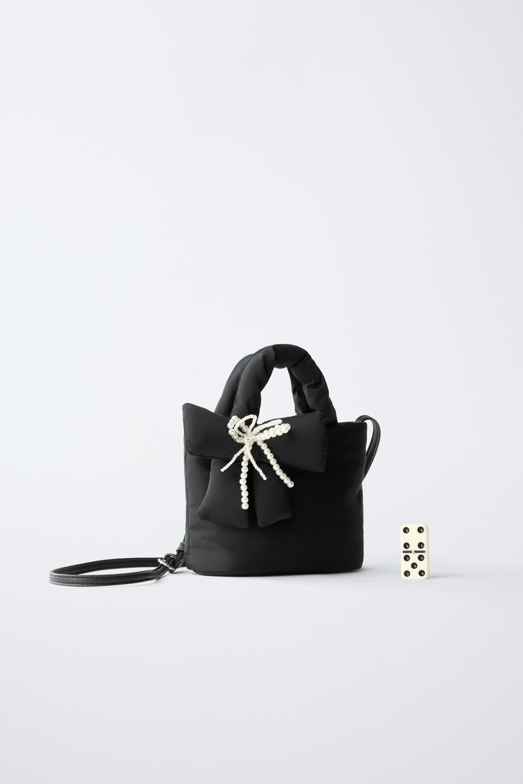 NYLON CROSSBODY BAG WITH BOW - Zara фото 6