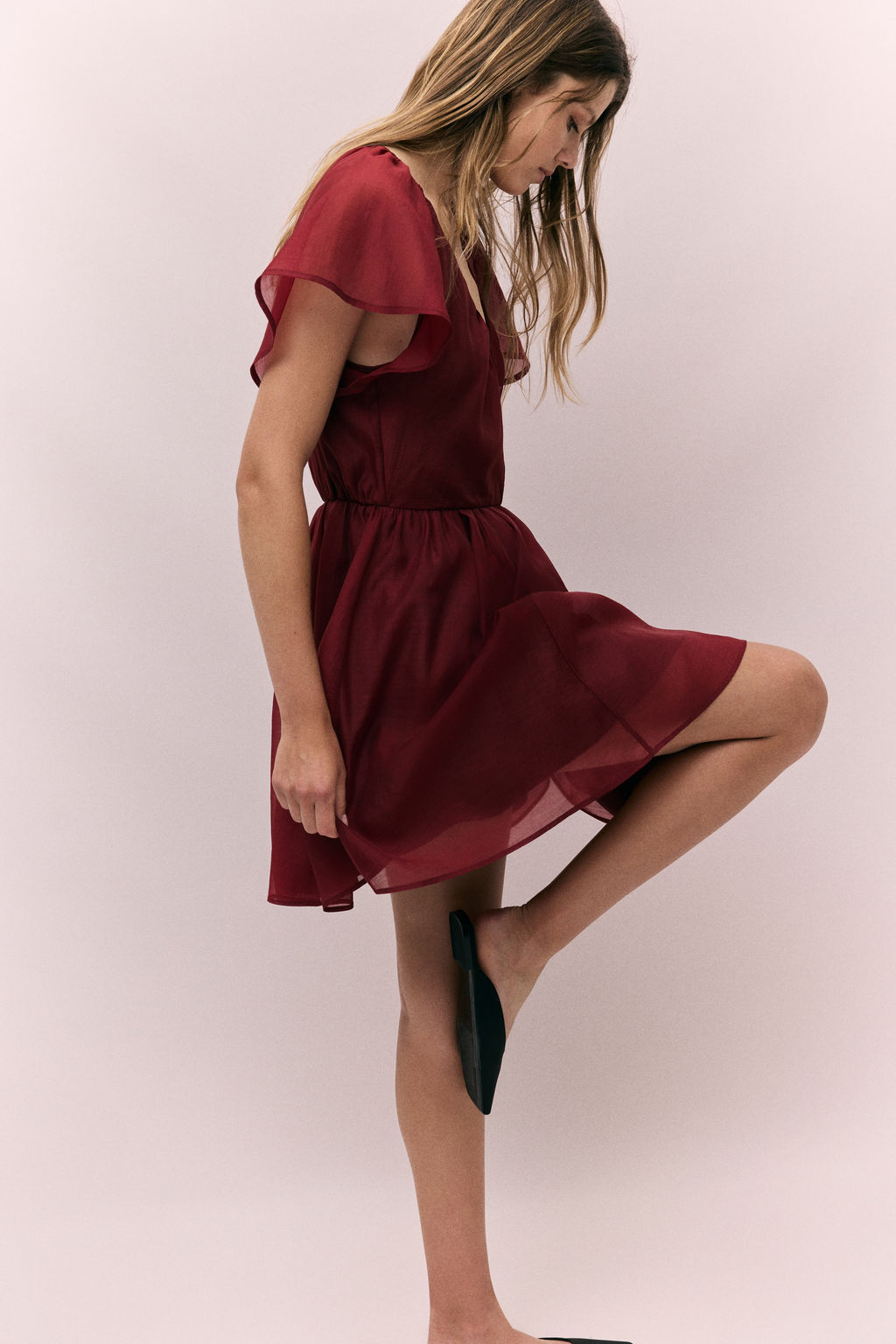 Vestido con mangas mariposa - H&m фото 8