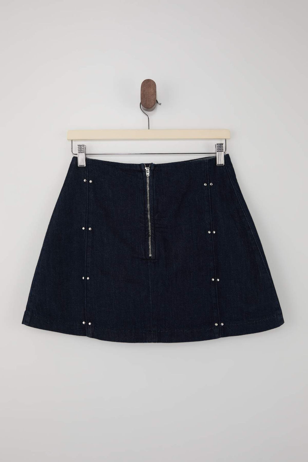 Koyu Mavi Aksesuar/Trok Detayl? %100 Pamuk Denim Sort Etek TWOSS26SR00014 - Trendyolmilla фото 7