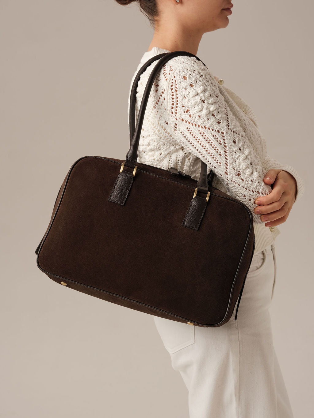 Замшевая сумка DBR Dominique 31389 черный каштан