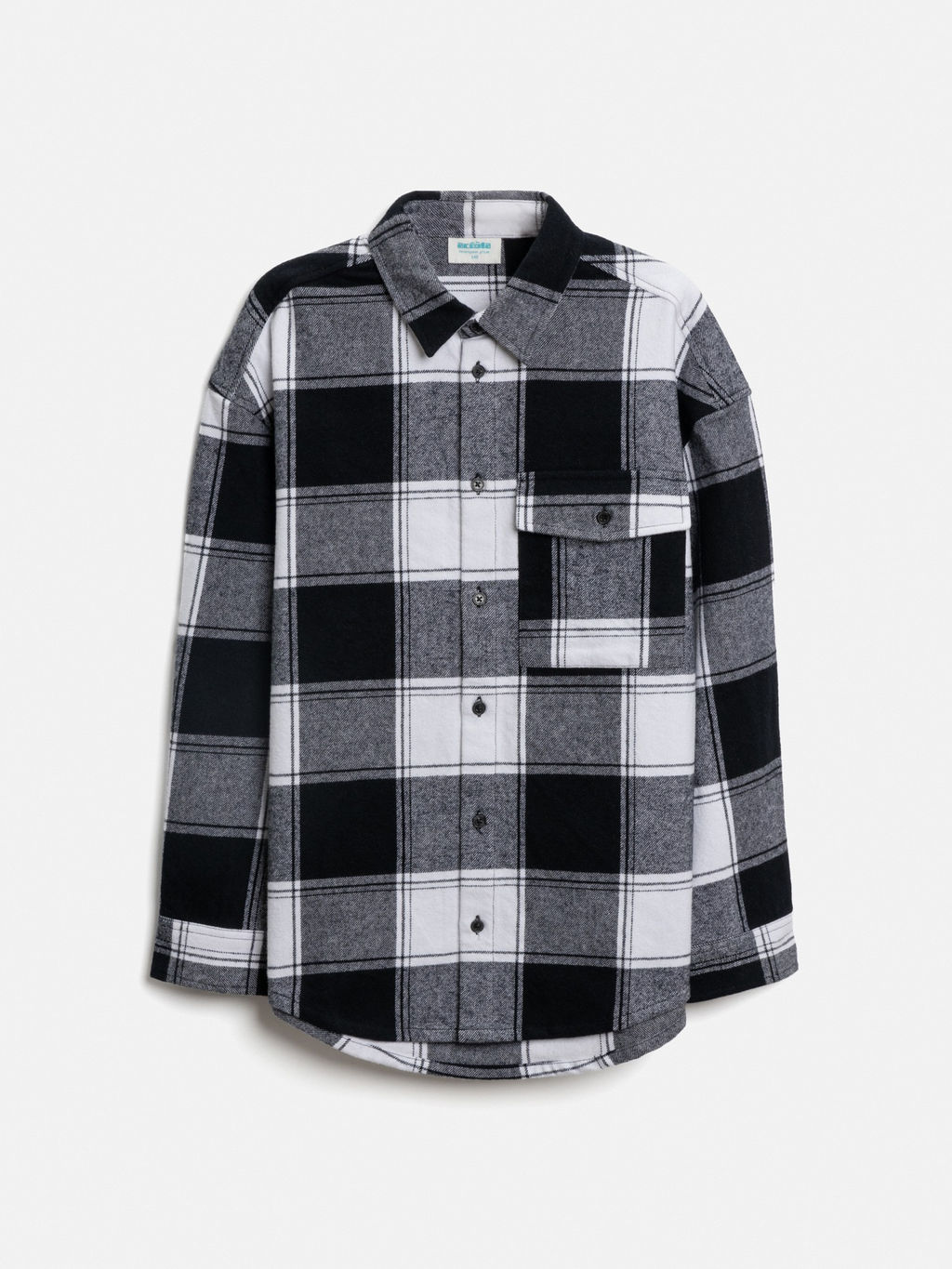 ACOOLA / Сорочка верхняя детская для мальчиков Bendor черно-белая клетка