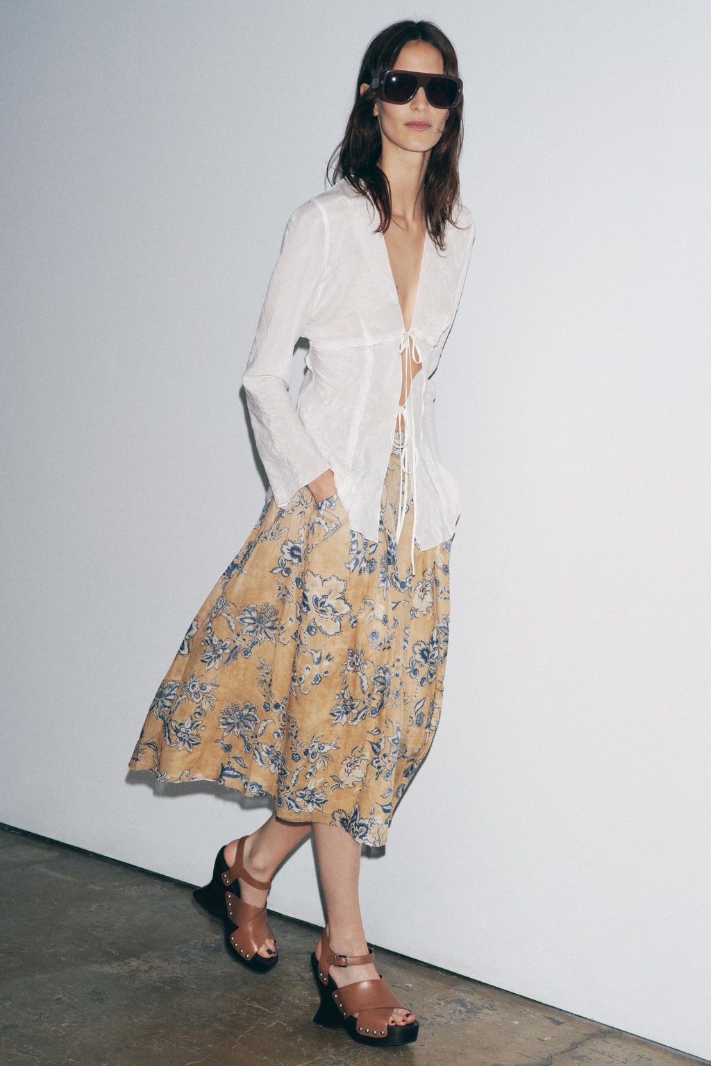 ZW COLLECTION BLOUSE WITH TIES - Zara фото 17