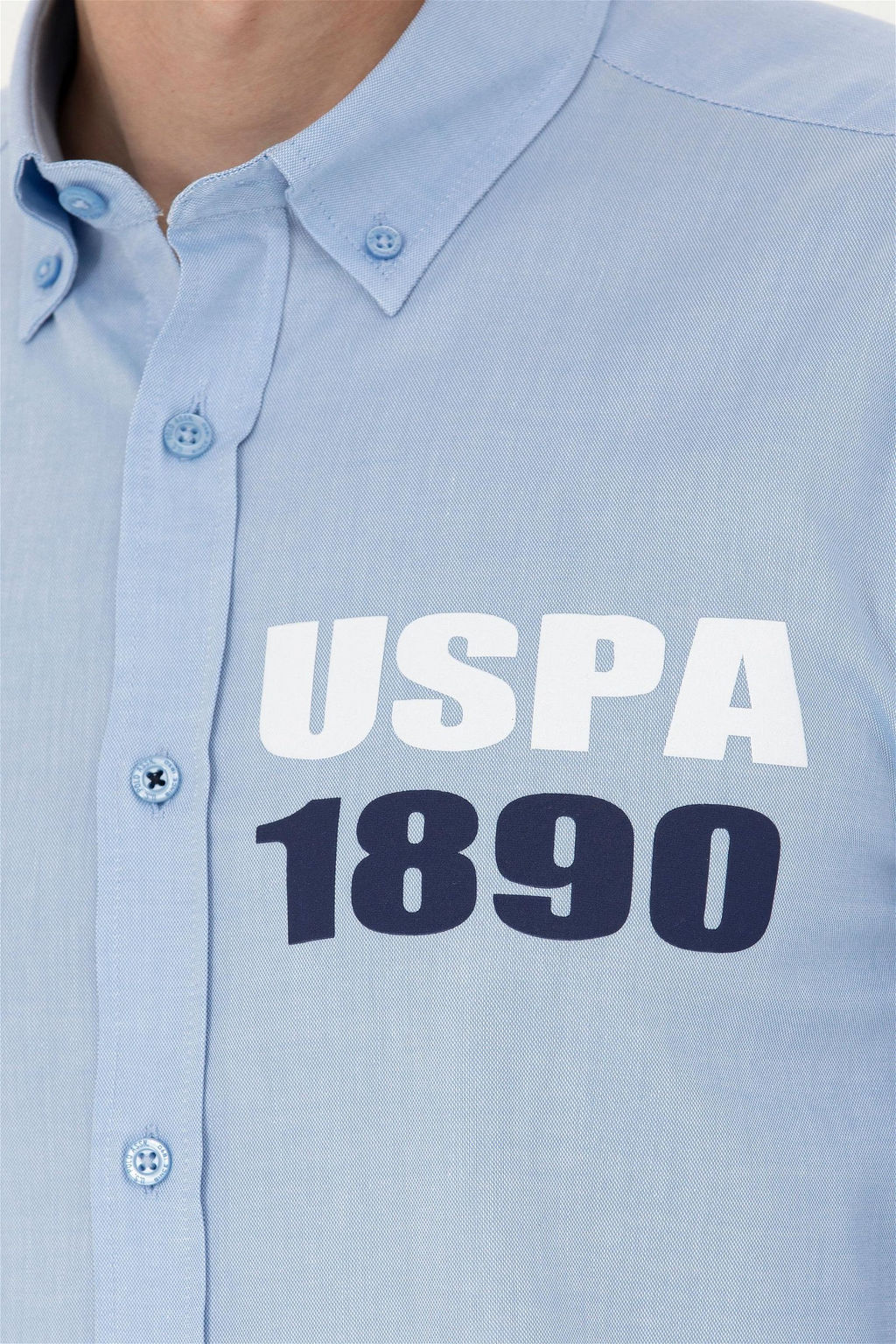 Мужская синяя рубашка с длинным рукавом - U.s. polo assn фото 7