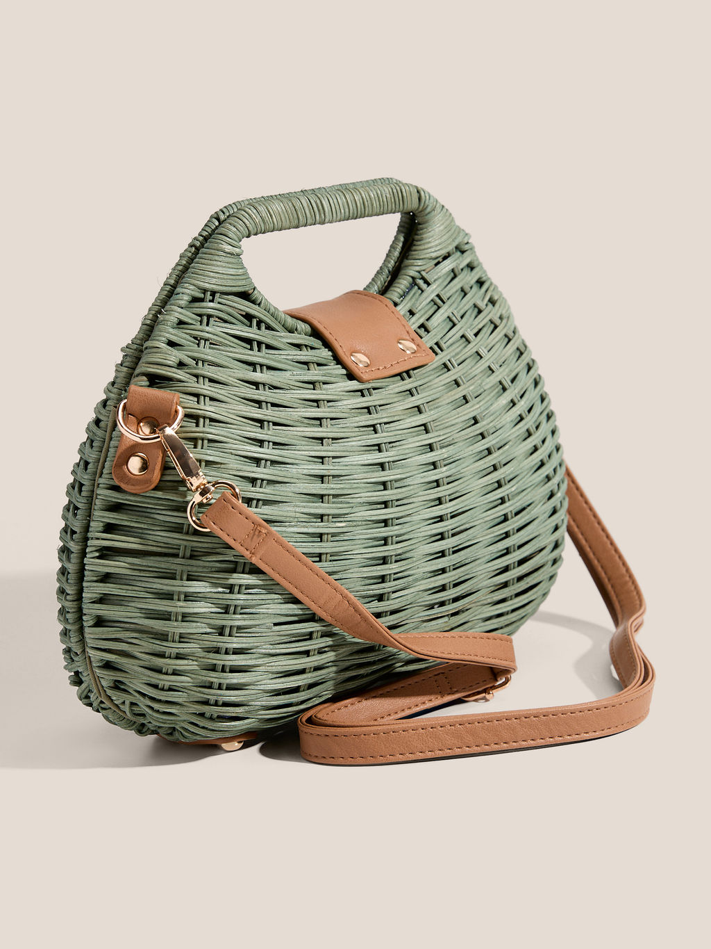 Сумка летняя с ручками TENDANCE Артикул 4670354, серо-зеленый  фото 3