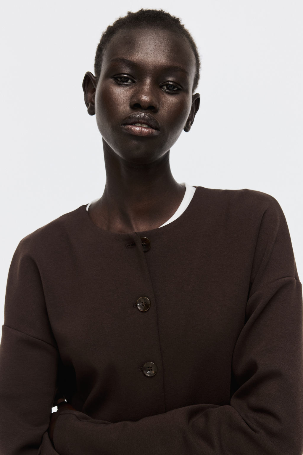 Blazer efecto neopreno sin cuello - H&m фото 6
