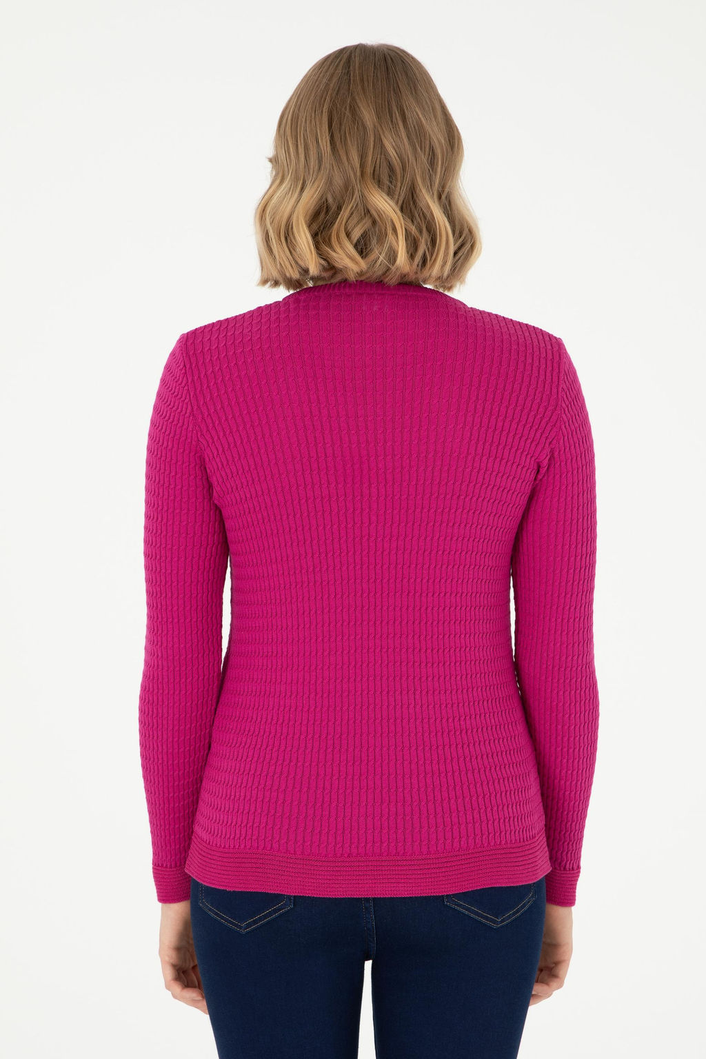 Женский базовый свитер цвета фуксии Неожиданная скидка в корзине - U.s. polo assn фото 5