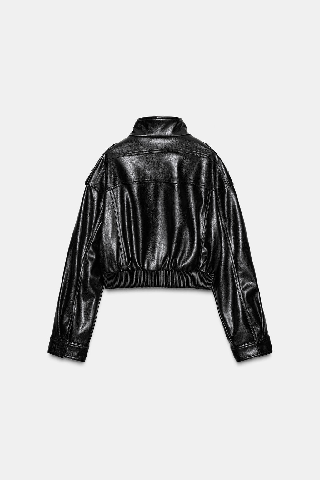 CAZADORA EFECTO PIEL TRABILLAS / Negro - Zara фото 7