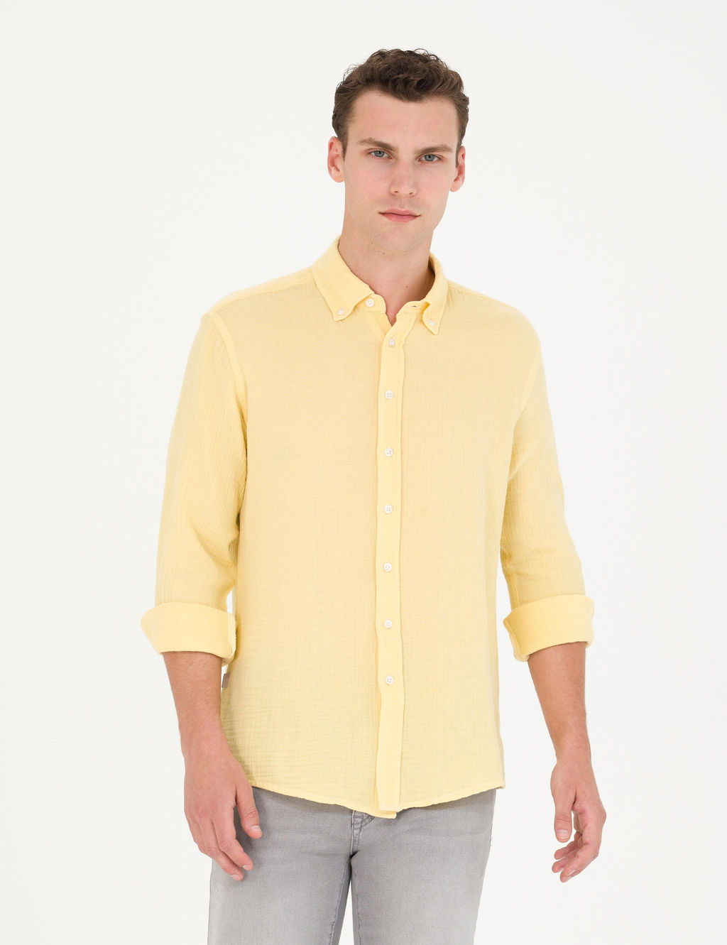 Sar_ Regular Fit Uzun Kollu G_mlek