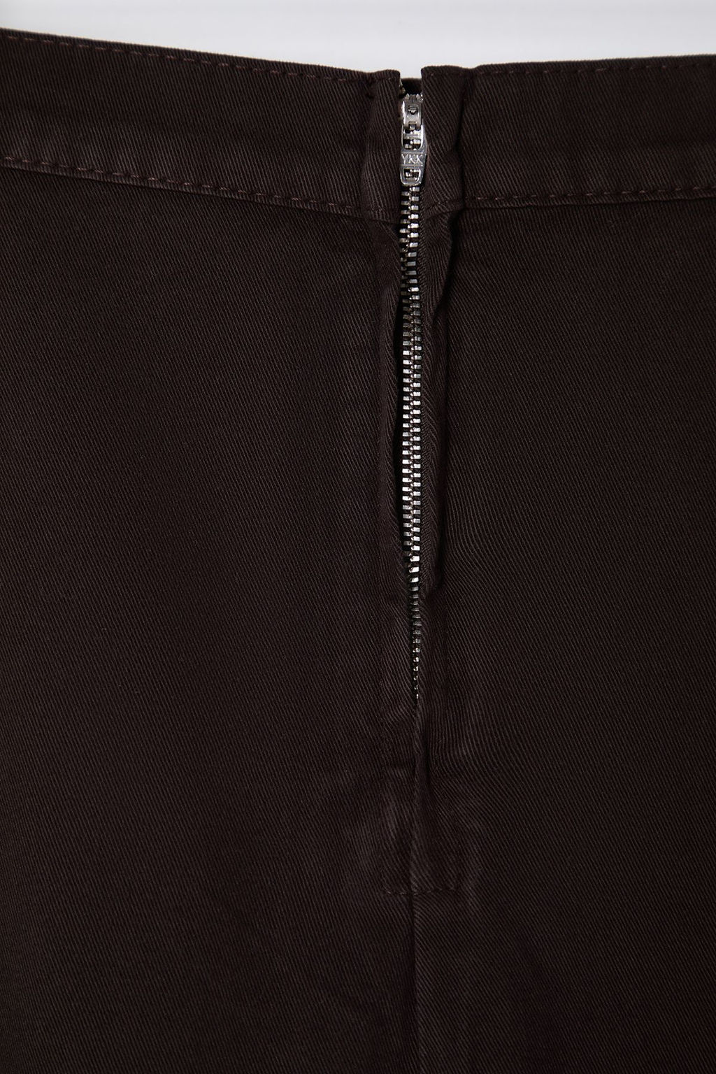 Kahverengi Volanl? Maxi Denim Etek TWOSS25ET00005