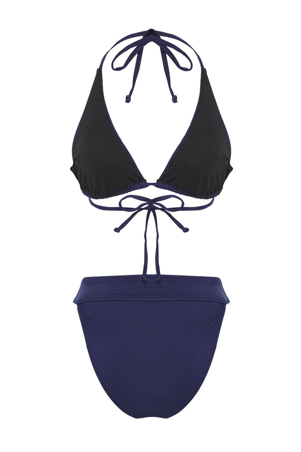 TRENDYOLMILLA Siyah Ucgen Tas Bask?l? Regular Bikini Tak?m? TBESS25BT00094  фото 6