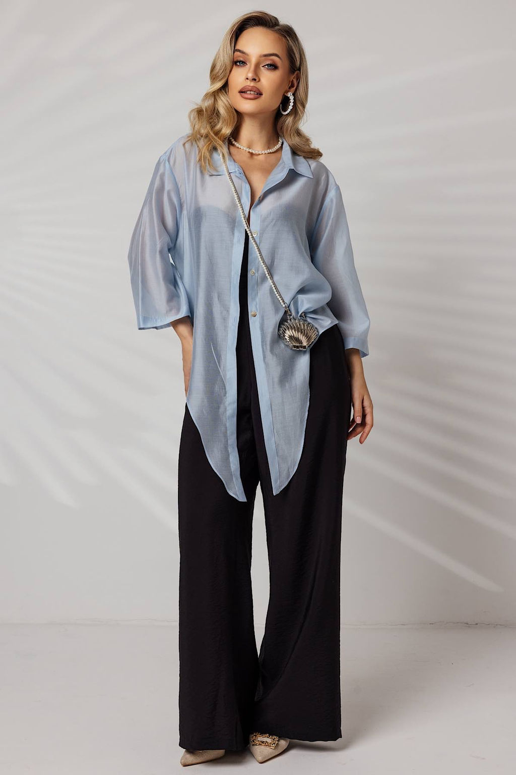 Блузка 4438/05/Голубой - Rise фото 5