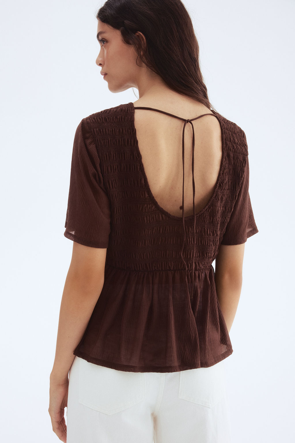 Top nido de abeja con peplum - H&m фото 7