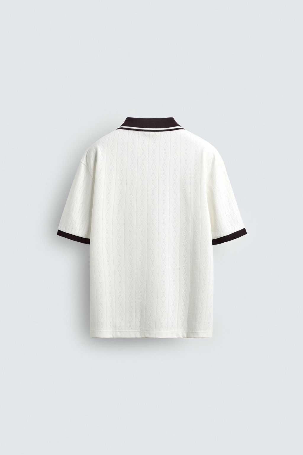 POLO JACQUARD VERTICAL BORDADO / Granate - Zara фото 8