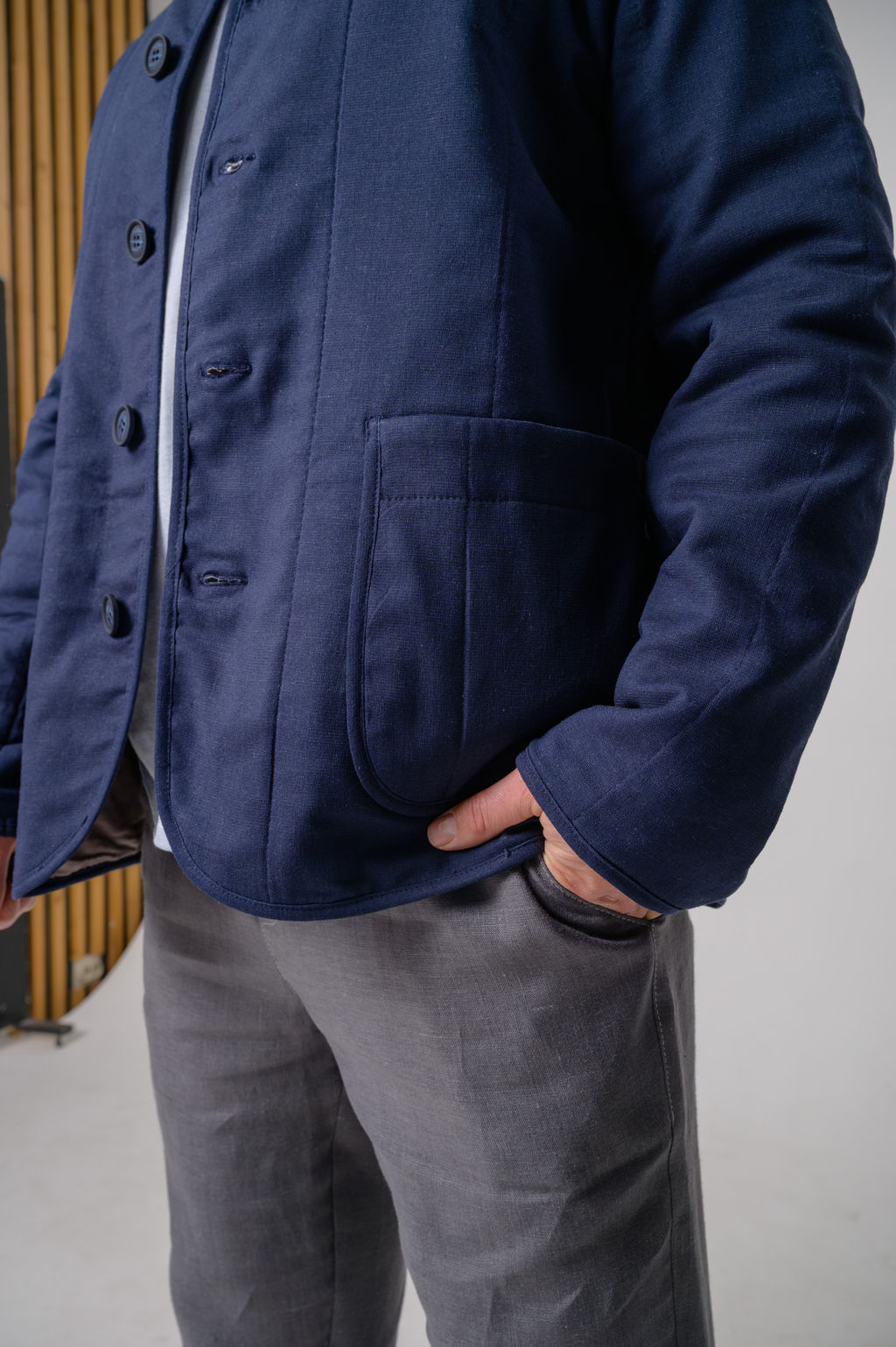 Льняная куртка-(лен, хлопок) - Новый лен фото 5