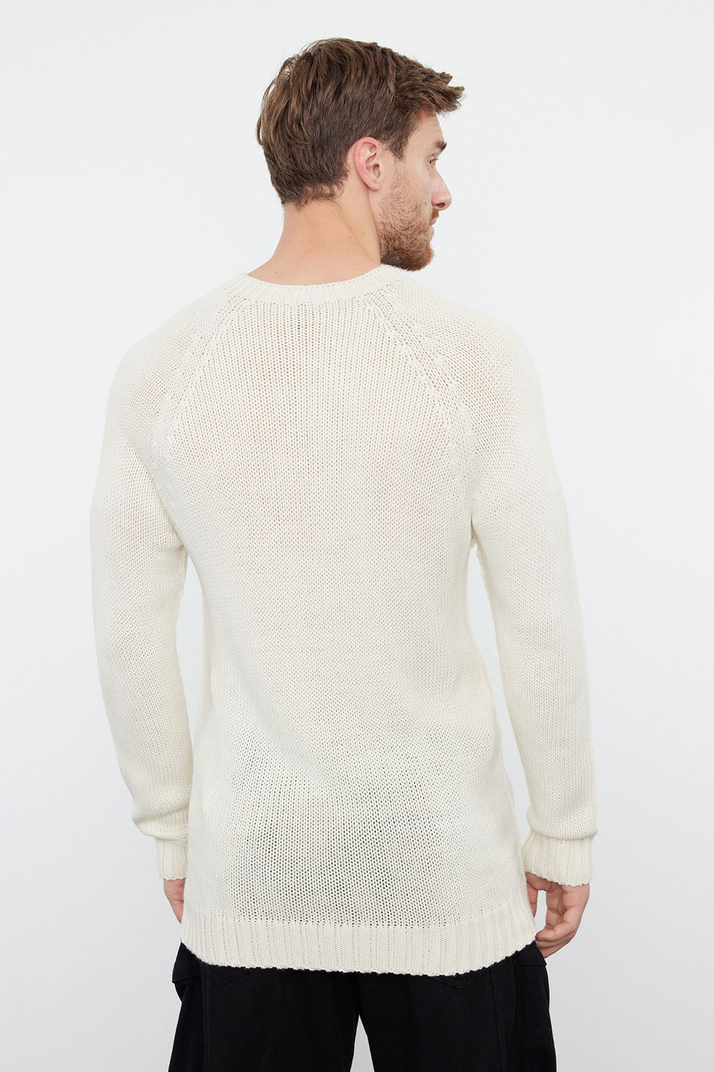 TRENDYOL MAN Kiremit Slim Fit Dar Kesim Bisiklet Yaka Reglan Kol Basic Triko Kazak TMNAW25KZ00000 - Trendyolmilla фото 5