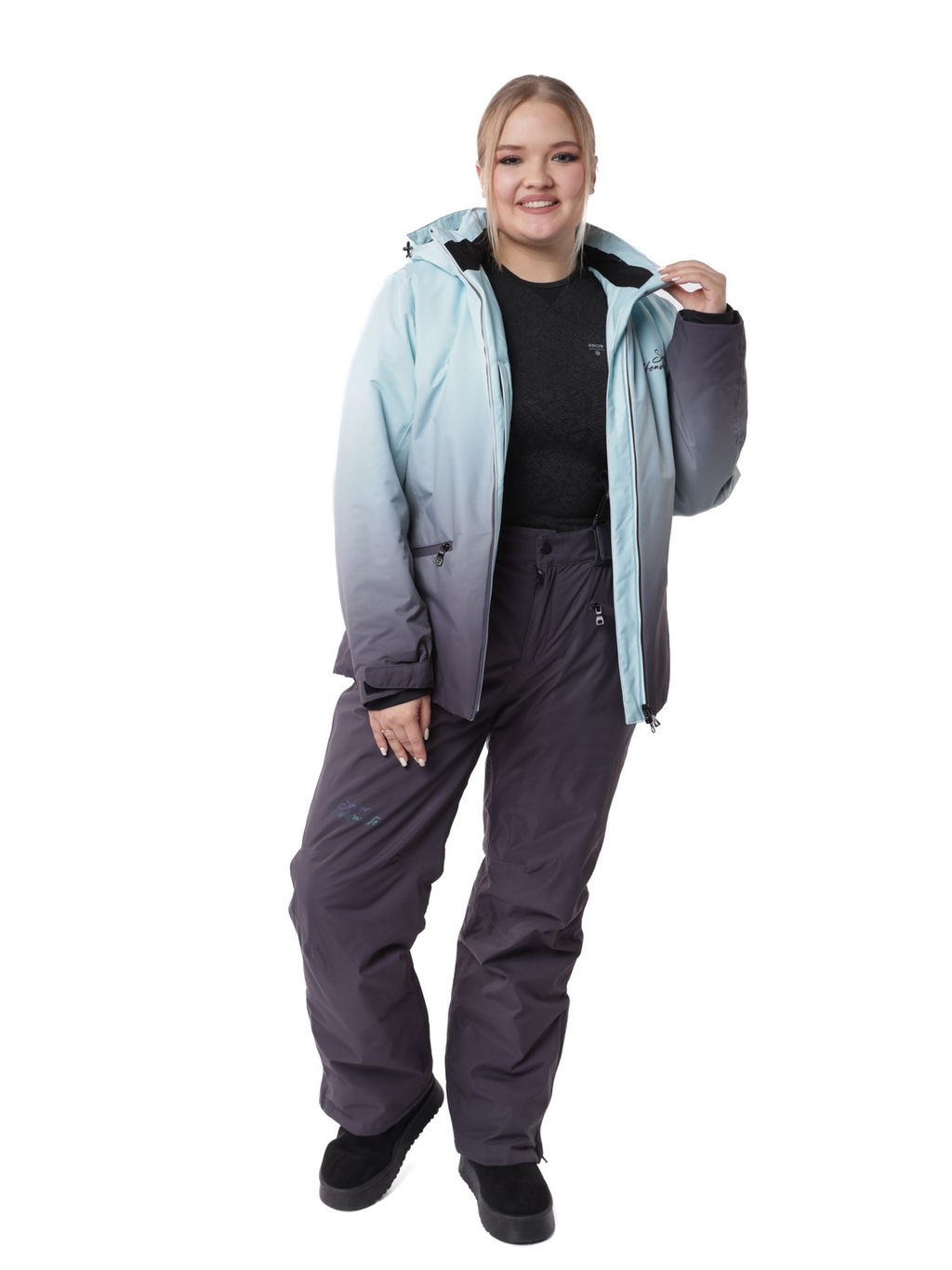 Костюм VKB-0551 Малиново-серый - Snow headquarter фото 13