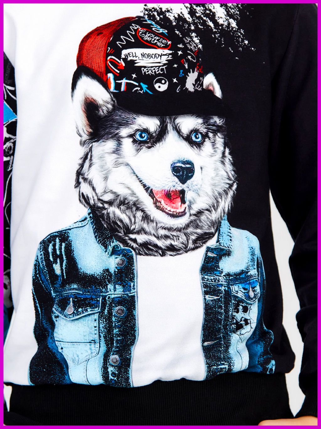 Свитшот "Джонни",чёрно-белый