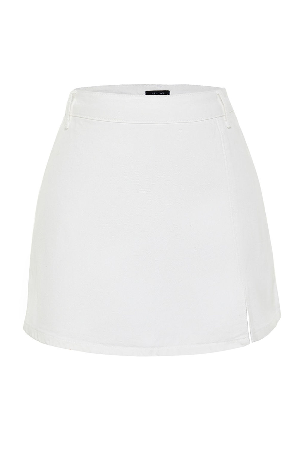 TRENDYOLMILLA Ac?k Mavi Y?rtmacl? Denim Sort Etek TWOSS23SR00091 фото 10