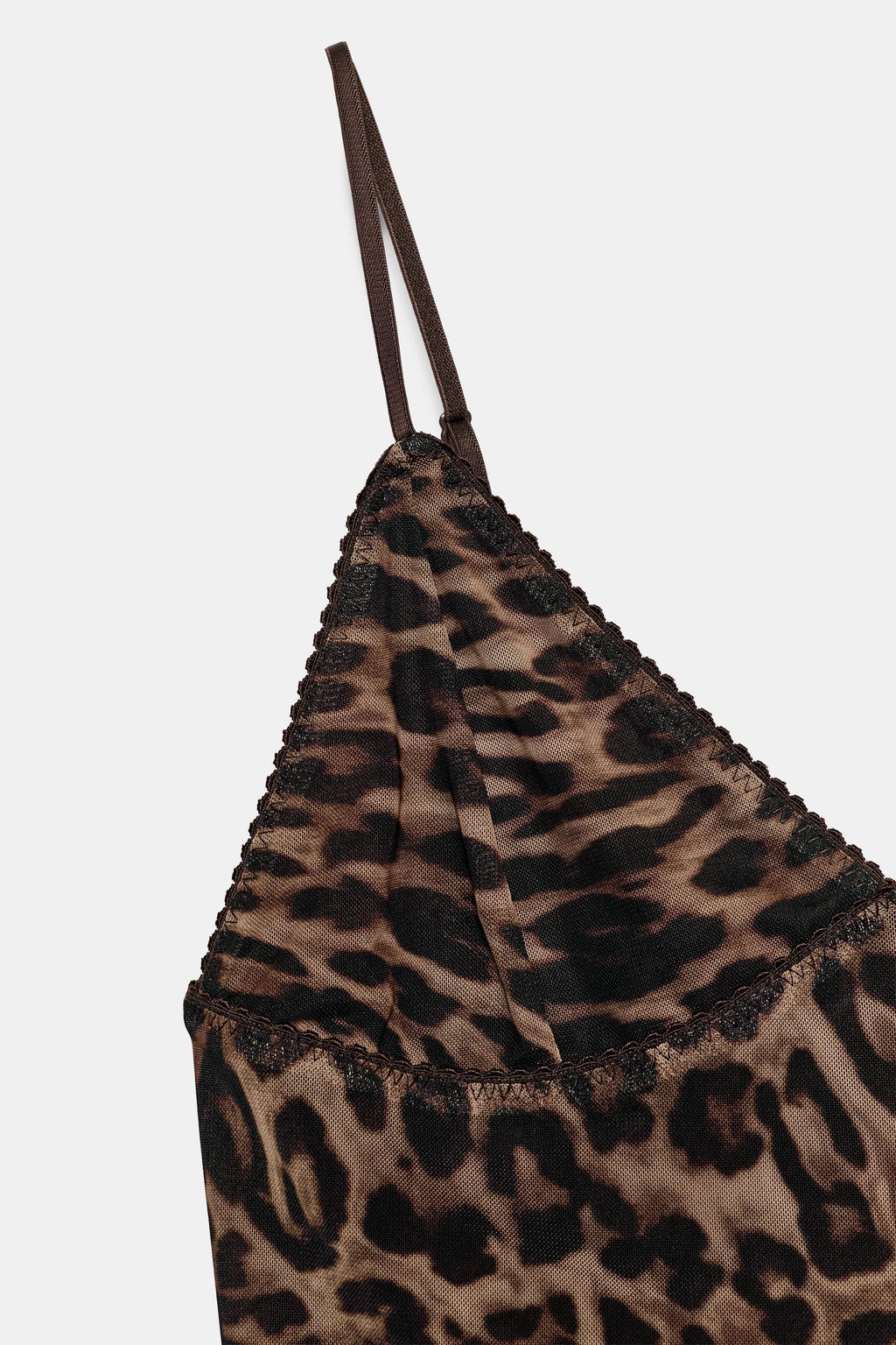 TOP TUL ESTAMPADO ANIMAL / Leopardo / Tostado - Zara фото 7
