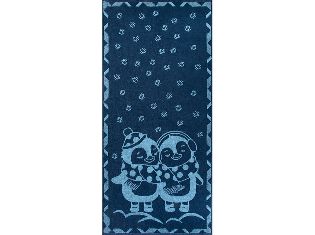 Полотенце махровое 6с102.411ж1 Пингвики(джинс) 67х150см