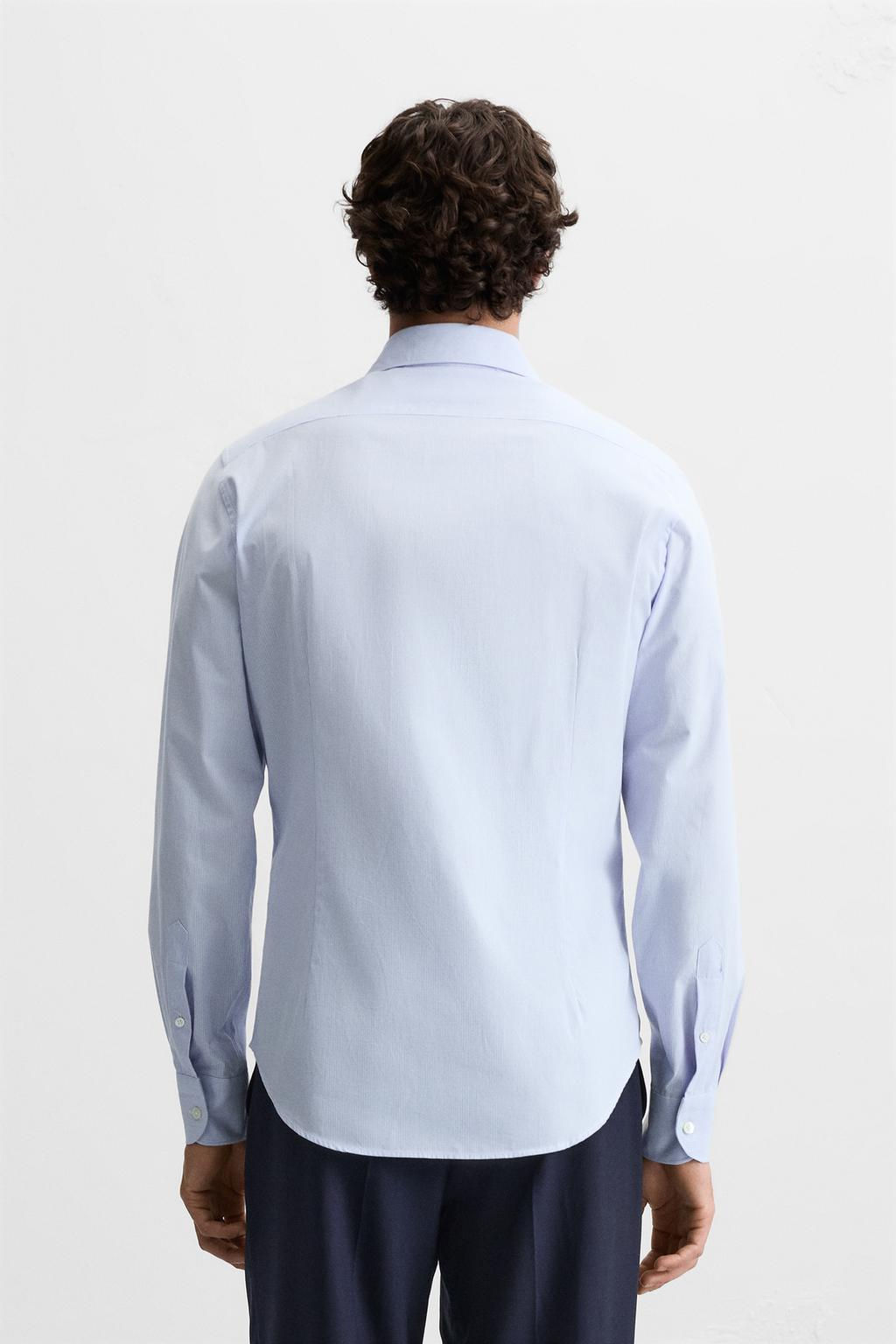 SLIM FIT STRIPED SHIRT - Zara фото 3