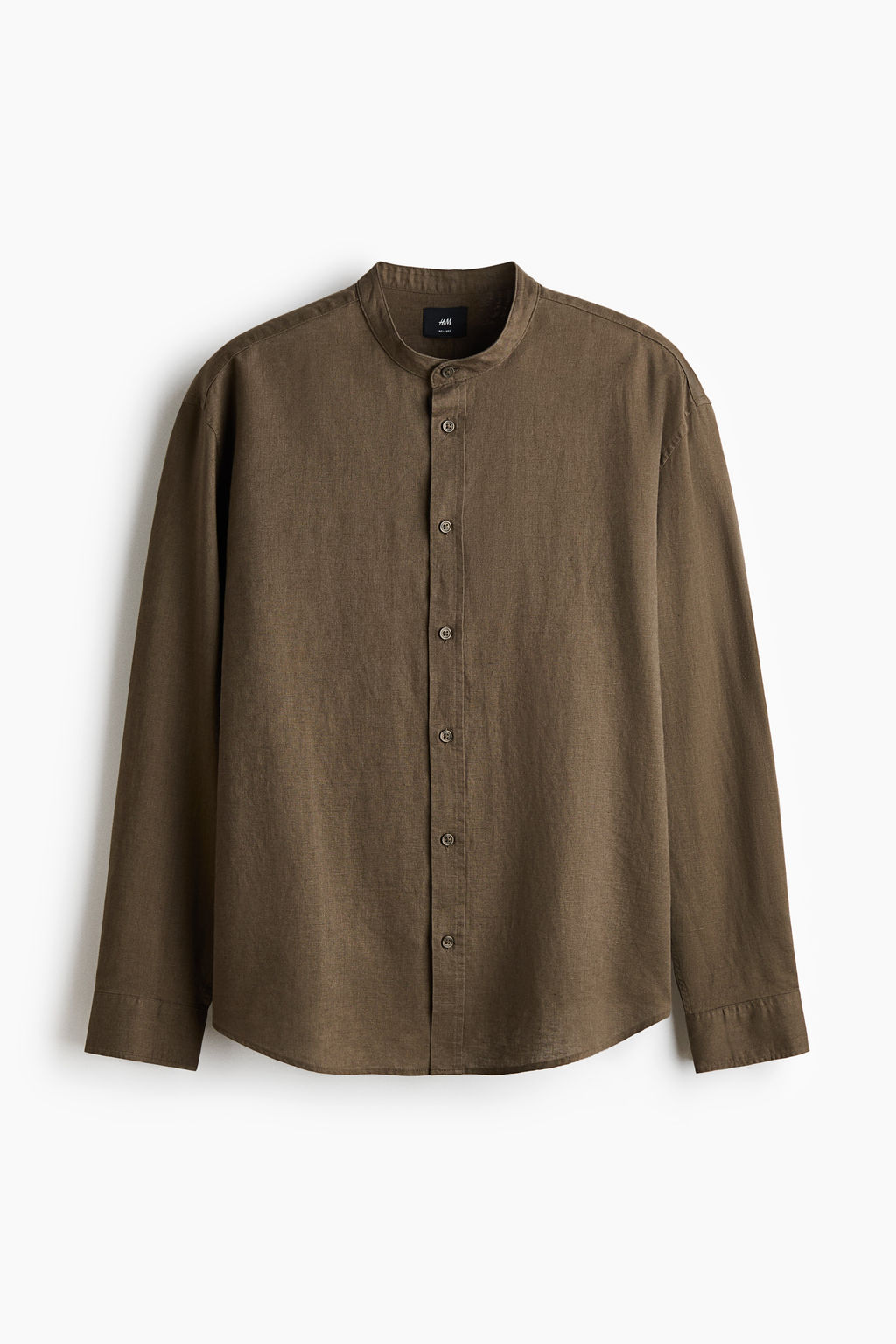 Camisa en mezcla de lino Relaxed Fit - H&m фото 3