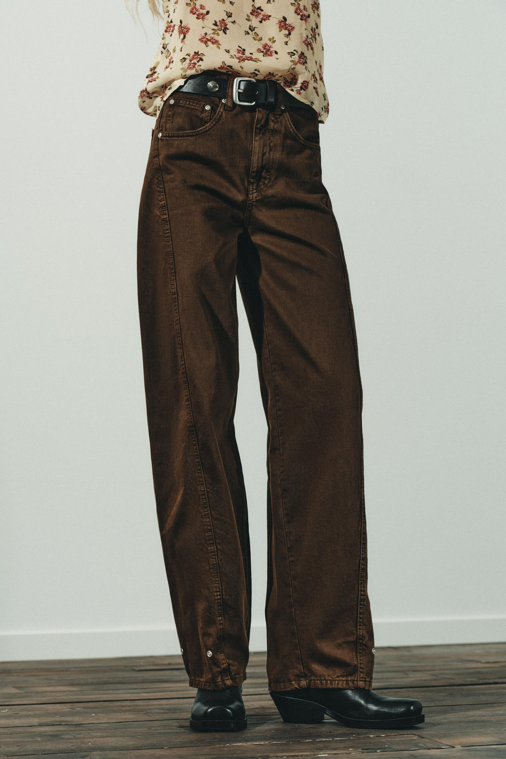 TRF BAGGY BALLOON MID-WAIST JEANS - Zara фото 11