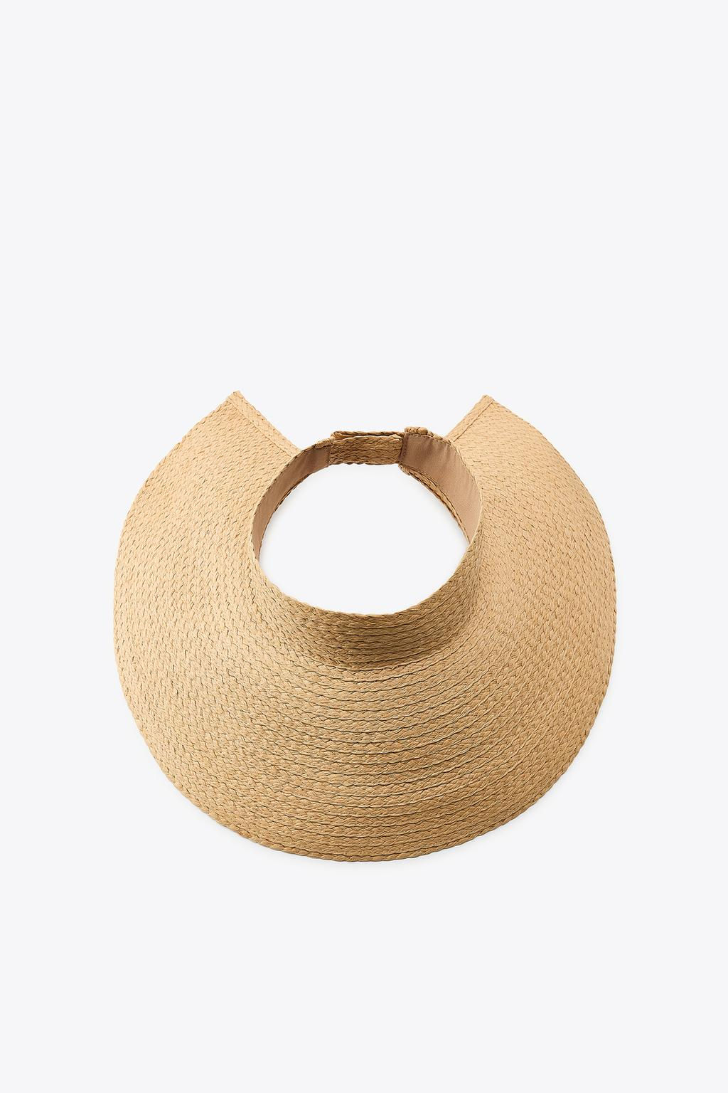 WIDE-BRIMMED WOVEN VISOR - Zara фото 3