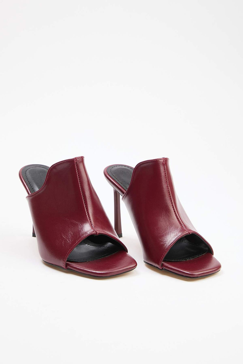 Bordo 9 cm Kad?n Klasik Topuklu Ayakkab? TAKSS26TO00035