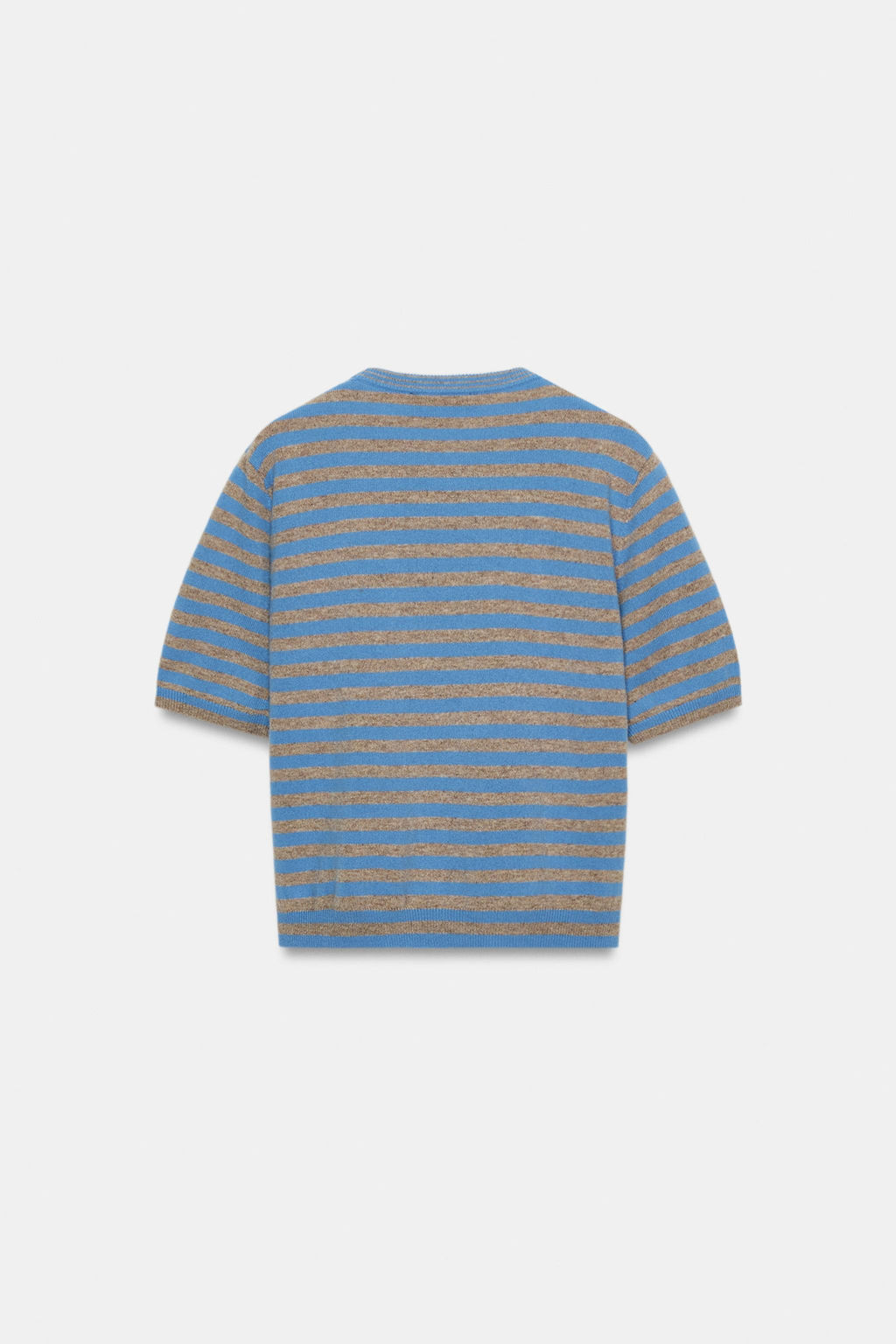 100% WOOL STRIPED SHORT SLEEVE JUMPER - Zara фото 6