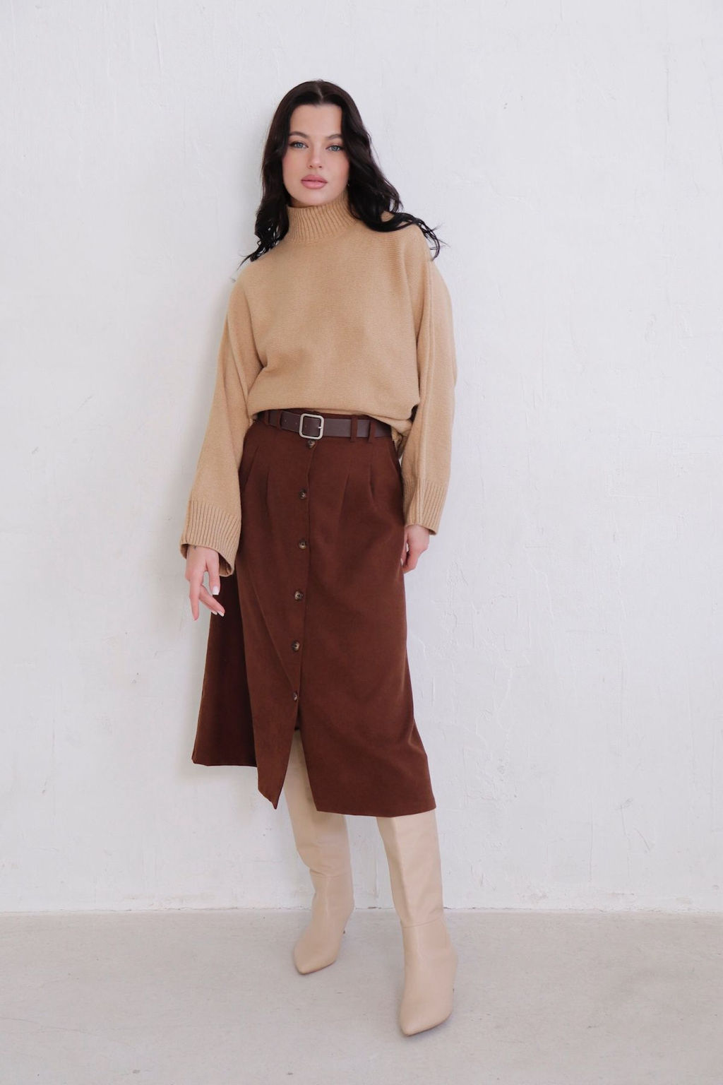 Юбка на пуговицах длины миди - Martichelli фото 67